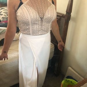 Glittery creamy dress